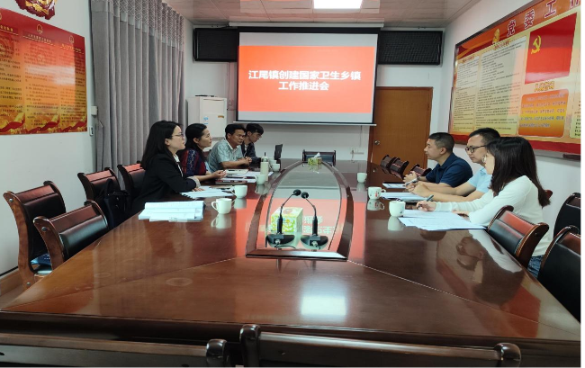 副县长朱新玉到江尾镇开展国家卫生乡镇.png