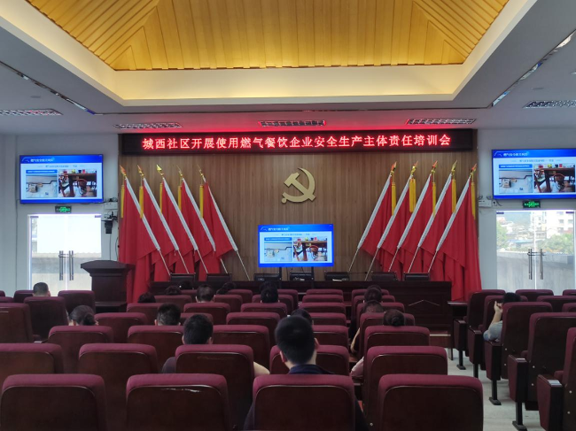 龙仙镇城西社区开展使用燃气餐饮企业安全生产主体责任培训会.png