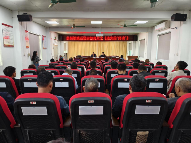 深刻汲取教训，筑牢思想防线——翁城镇组织观看警示教育片.png