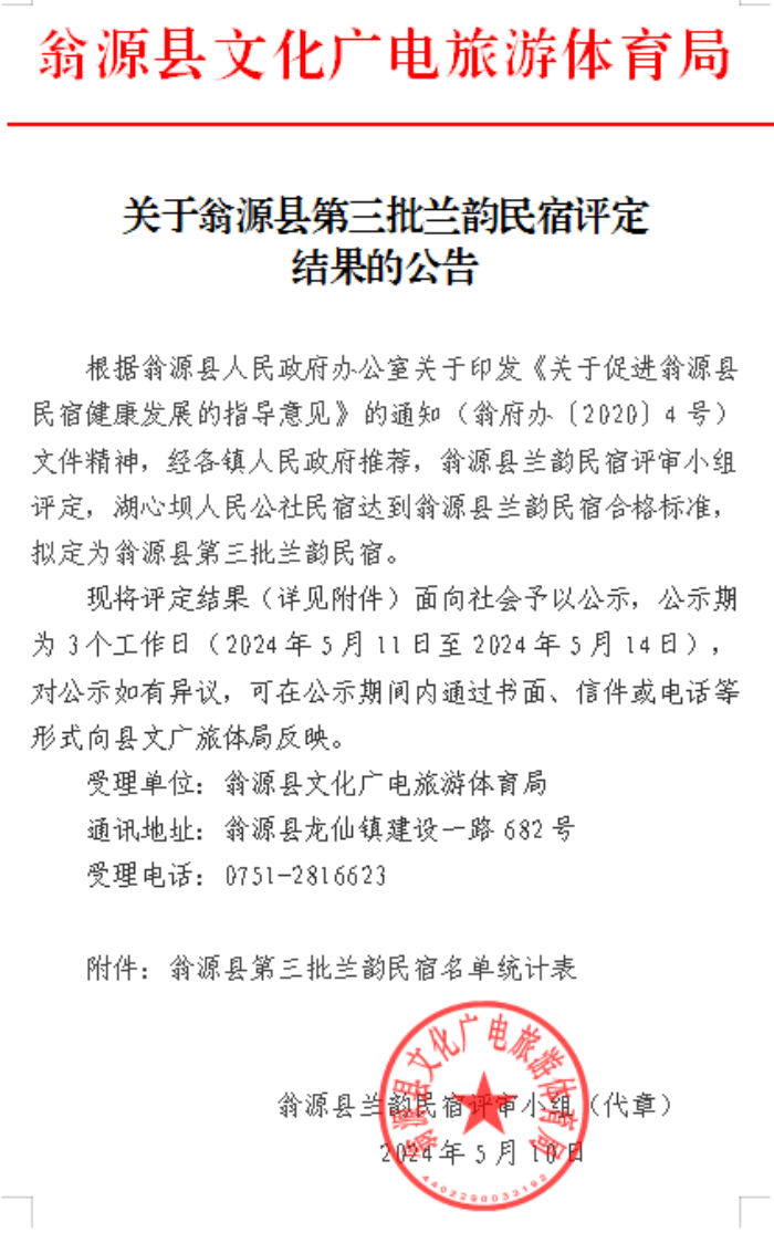 关于翁源县第三批兰韵民宿评定结果的公告.png
